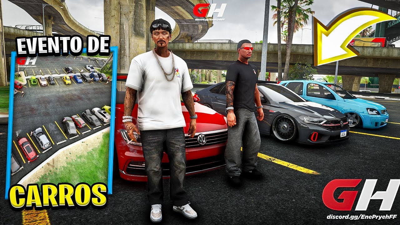 GTA V: VIDA REAL | FUI NO MAIOR EVENTO DE CARROS na *gear heads - freeroram*