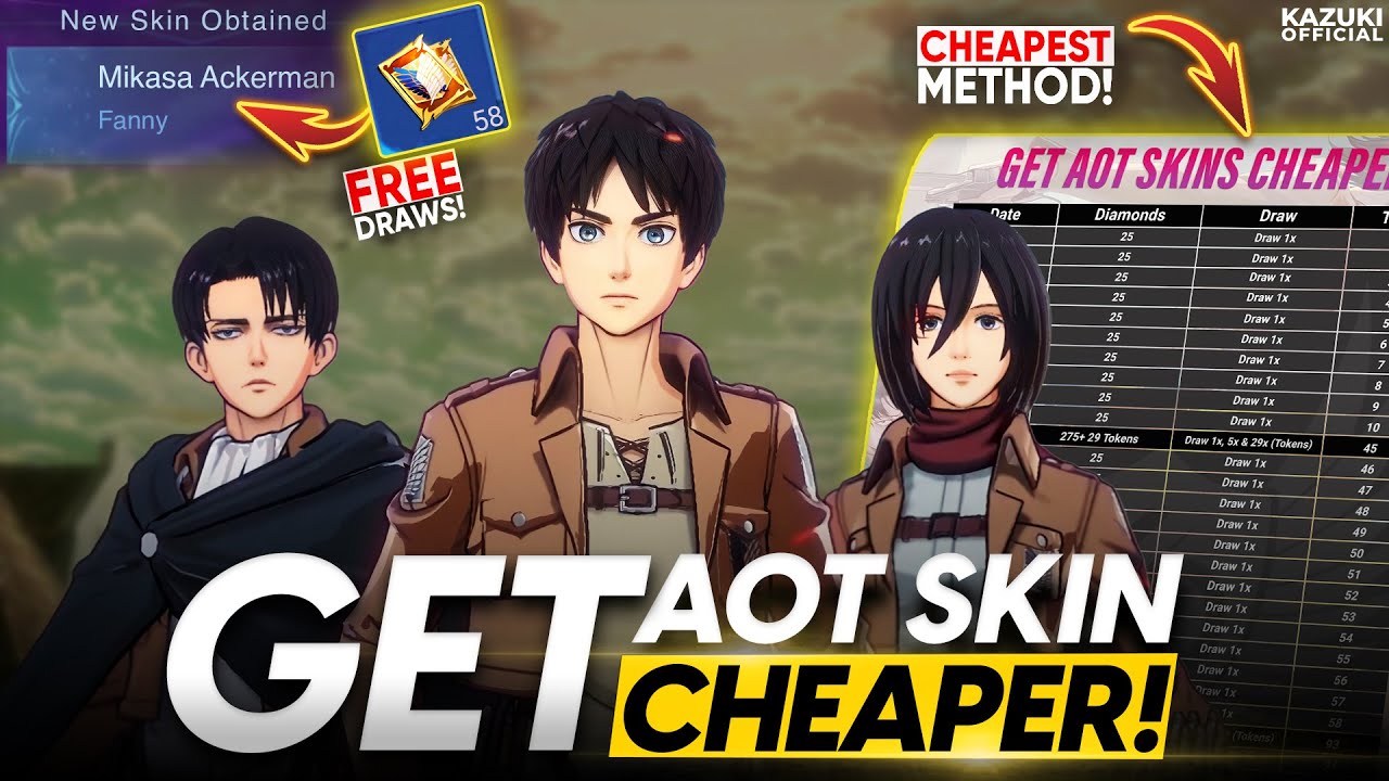 КАК ПОЛУЧИТЬ ОБЛИКИ ДЛЯ ATTACK ON TITANS САМЫМ ДЕШЕВЫМ СПОСОБОМ