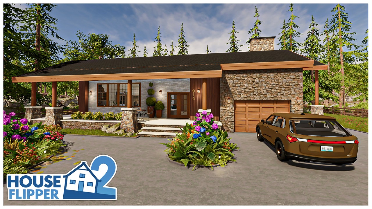 House Flipper 2 - Autumn Ranch House - Custom Build Sandbox Mode - Cosy Country Build and Tour