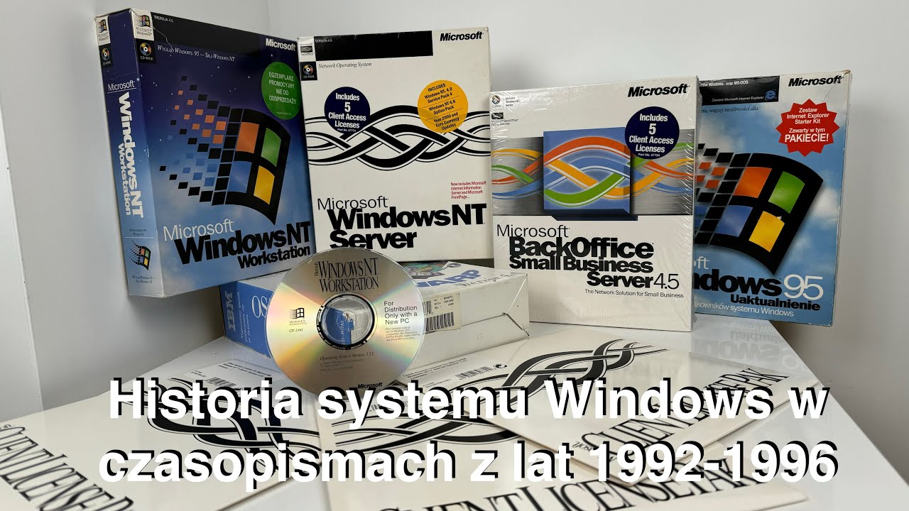 Historia Windows NT w polskich czasopismach z lat 1992-1996 - pochodzenie XP, Vista, 7, 8, 10 i 11