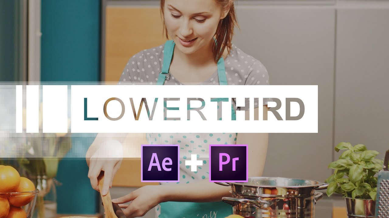 Создайте нижнюю треть в After Effects и используйте ее в Premiere Pro с помощью шаблонов живого т...