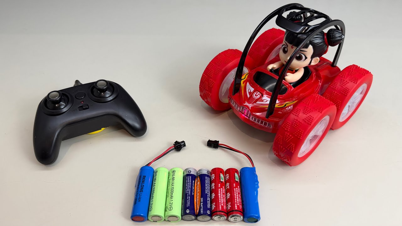 Unboxing Rc tank 300 car, 3D gear transparent excavator, track Rc supercar, RC Nezha rolling car