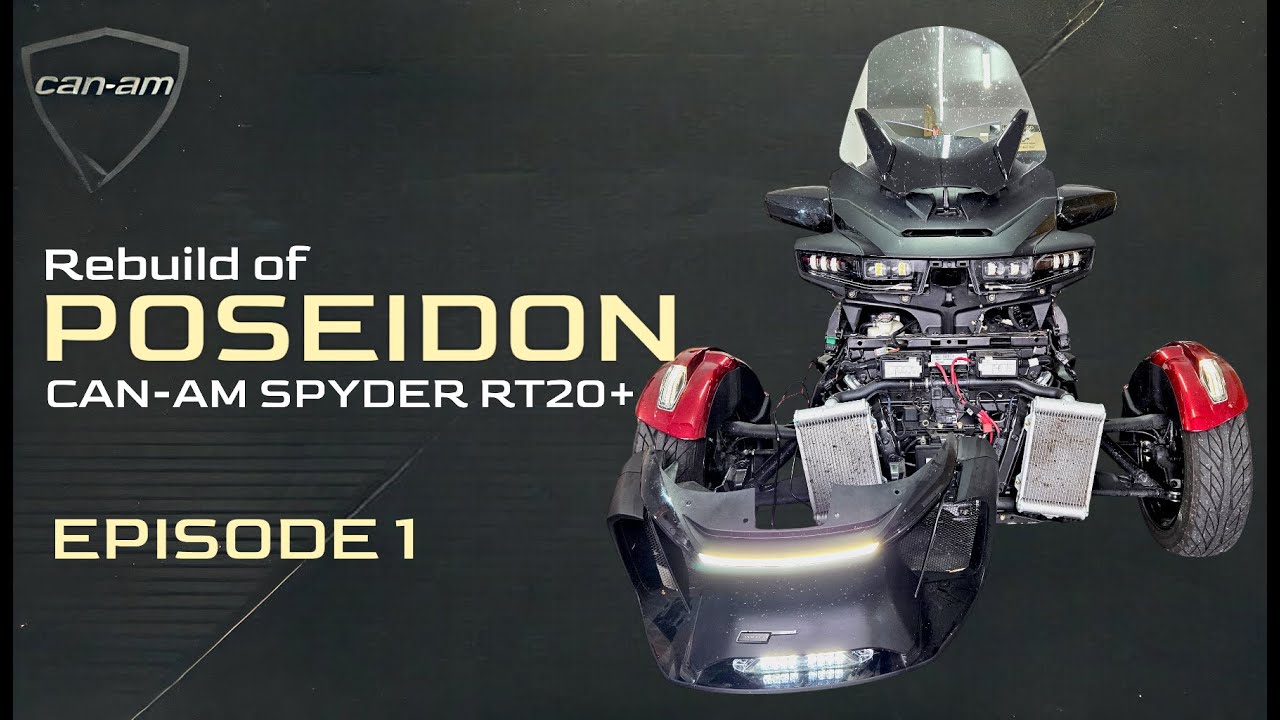 Rebuilding Can-Am Spyder RT to PERFECTION | Poseidon Project Part 1: Lights & Upgrades! | #motovlog