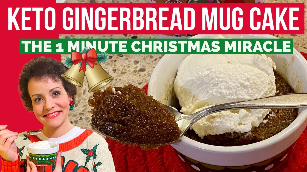 Keto Gingerbread Mug Cake - The 1 MINUTE CHRISTMAS MIRACLE
