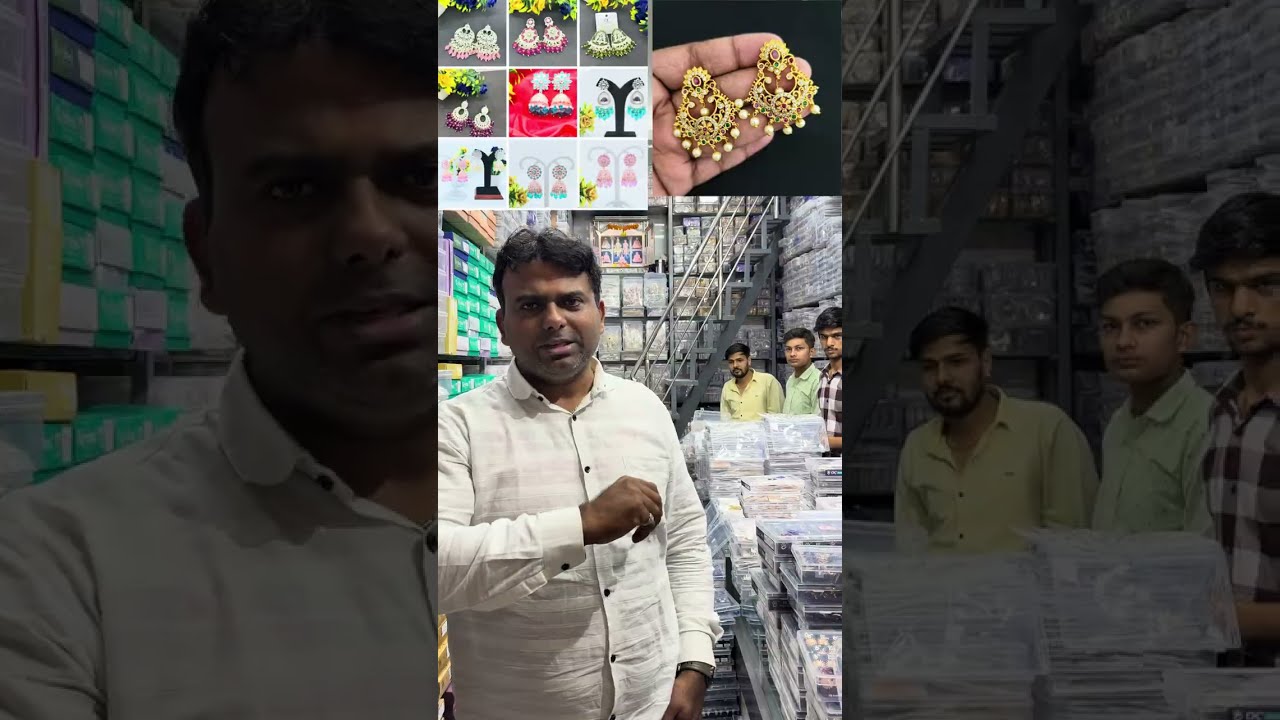 Wholesale jewellery shop Mumbai #jewellery #immitationjewelleryvideos #earrings #mumbaimarket 