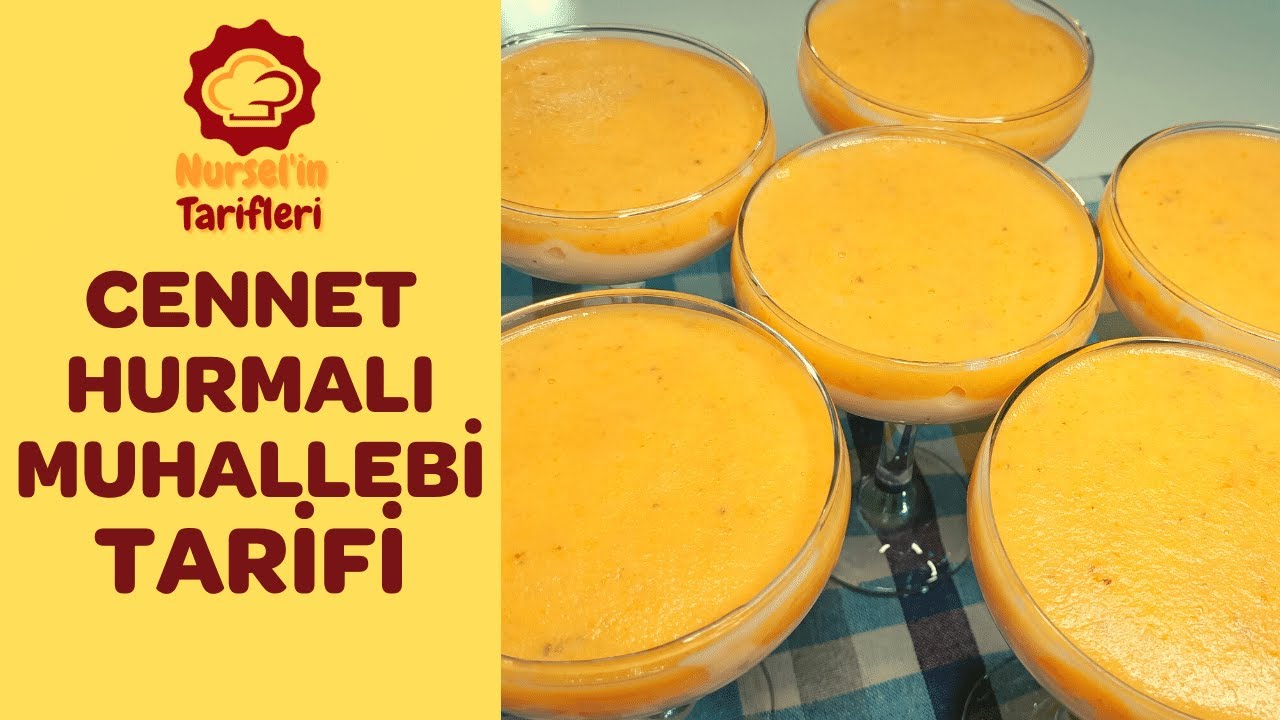 Harika kıvamıyla Cennet Hurmalı Muhallebi (Maraşhurması)🍊😉