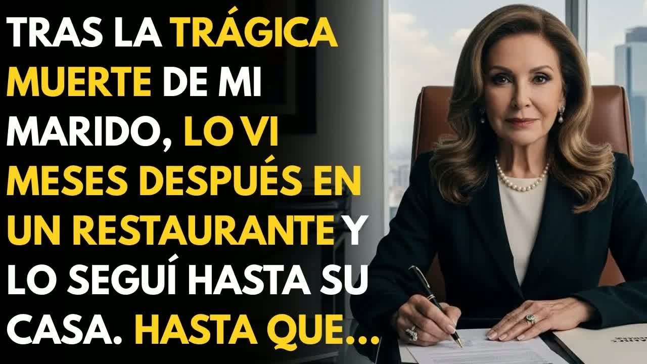 Seis meses después del funeral de mi marido, lo reconocí en un restaurante lleno de gente.