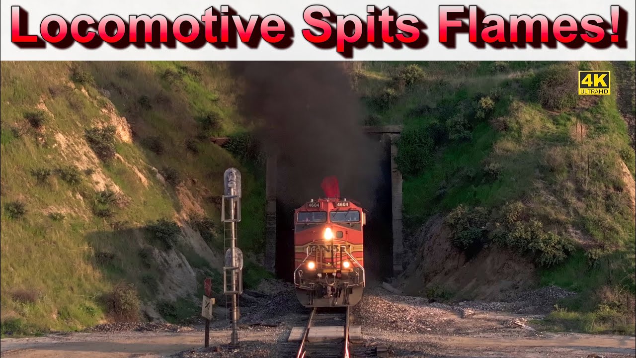 Locomotive Spits Flames on Tehachapi & more (4K) | March 2025