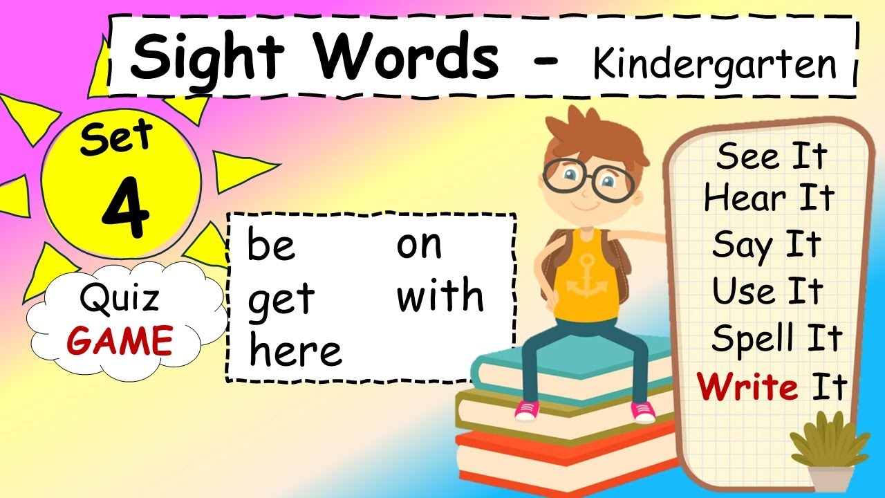 Sight Words - Kindergarten - Set 4 (Includes How to Write)