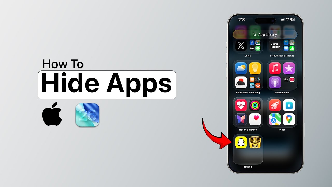 Как скрыть приложения на iPhone в iOS 26?