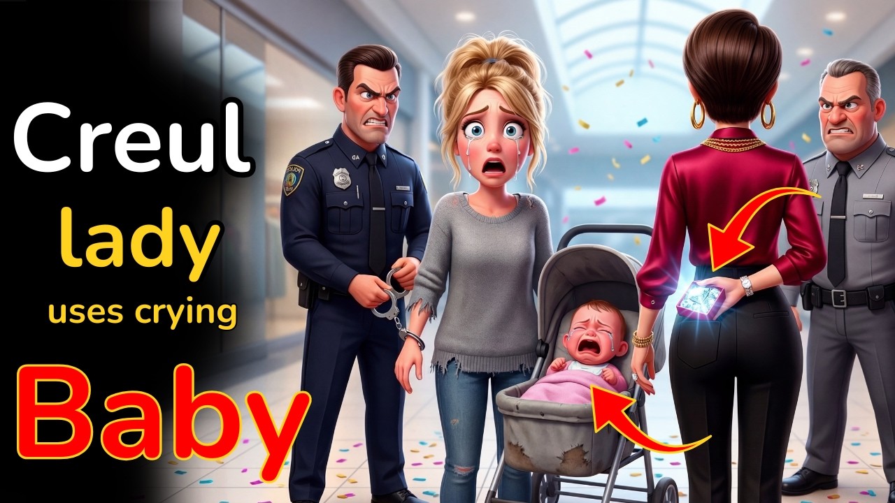 Cruel Lady Uses Crying Baby To Hide Stolen Diamonds | English with Conversational Story