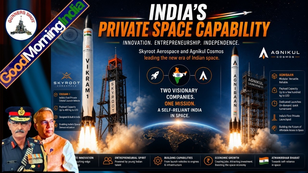 GUNNERS SHOT CLIPS : INDIA'S PRIVATE SPACE CAPABILITIES / LT GEN P R SHANKAR