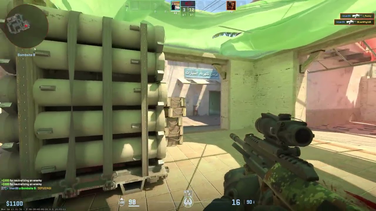 How I Clutched 1v3 on Mirage, Killed Everyone and Defused in Molotov 🔥(3k)