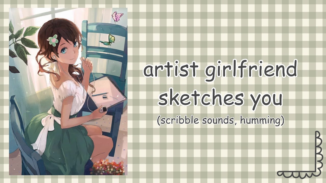 ASMR Roleplay | 🎨✍️ Artist Girlfriend Draws You (F4A) [humming, pen sounds, white noise]