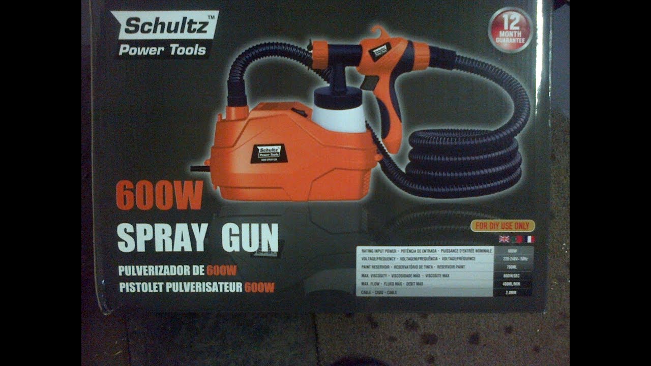 Spray painting with electric spray gun  Schultz Power tools