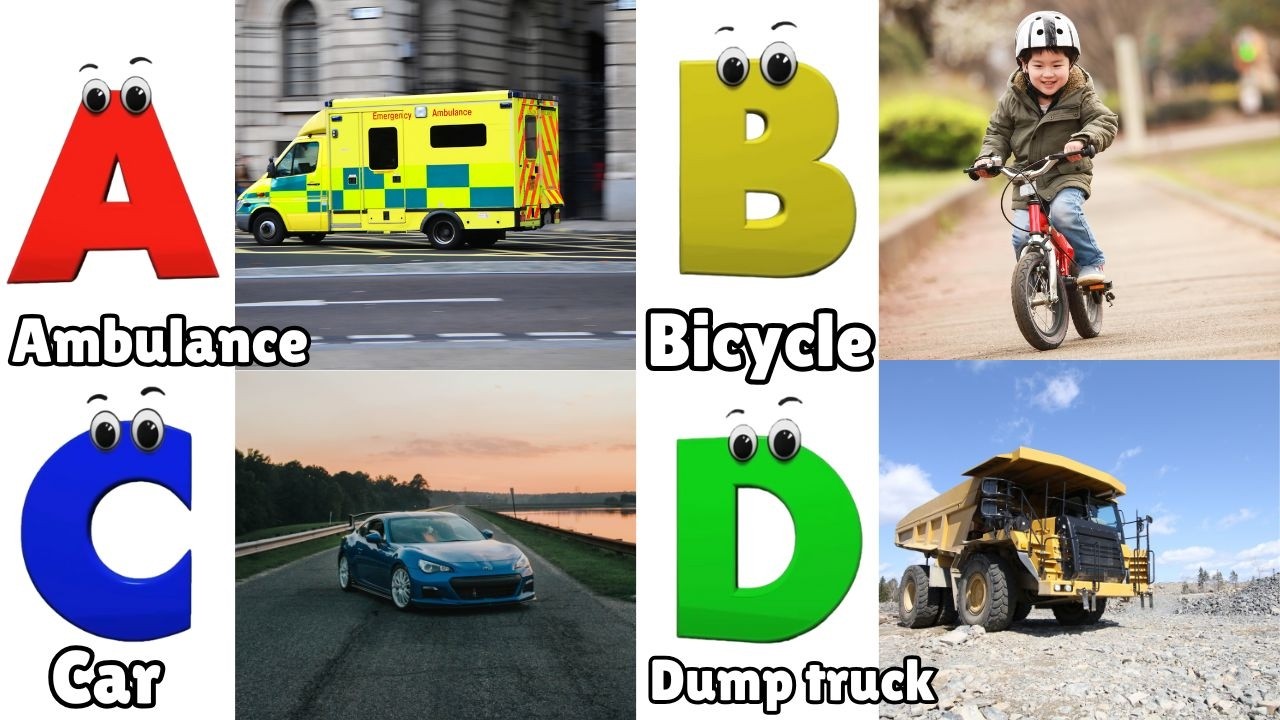 Vehicles Alphabet Song for kids | Vehicle ABC Song | Phonics for Kids | Alphabet Letters, Baby