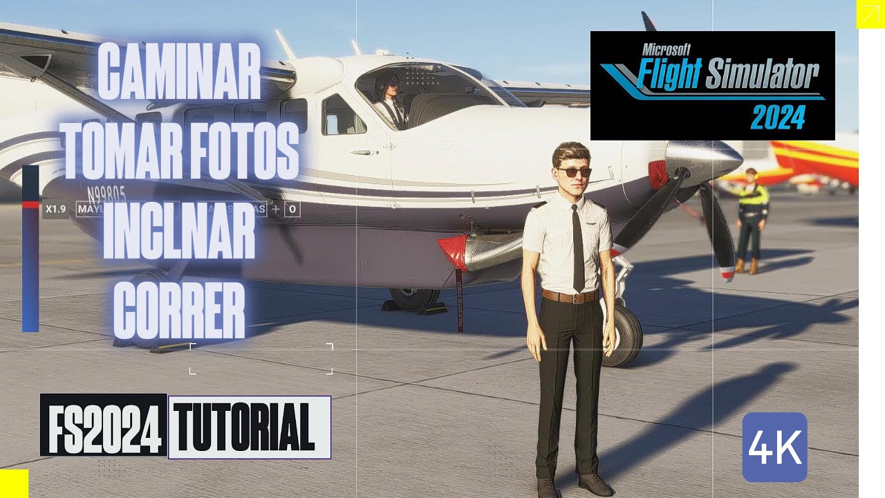 Flight Simulator 2024 Tutorial - Correr, Caminar, Tomar fotos, Ingresar, salir del avión. #msfs2024