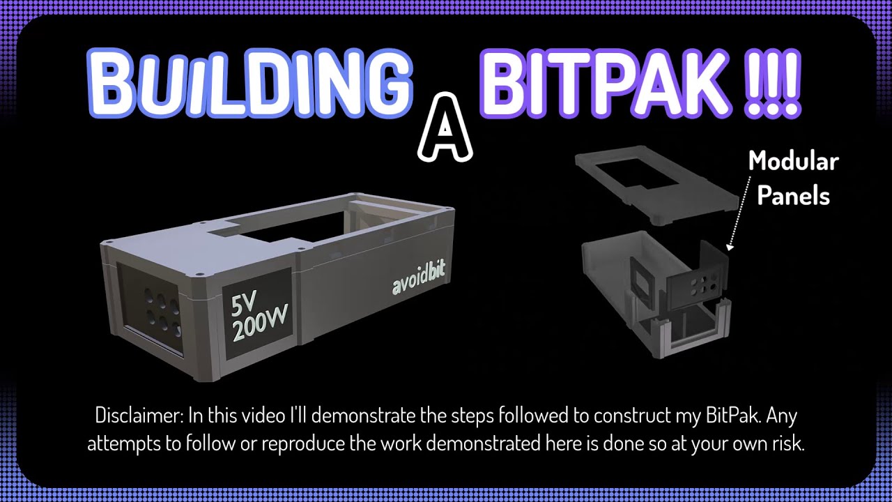 Building A BitPak! Custom 3D-Printed Enclosure for 200W 5V Power Supply!