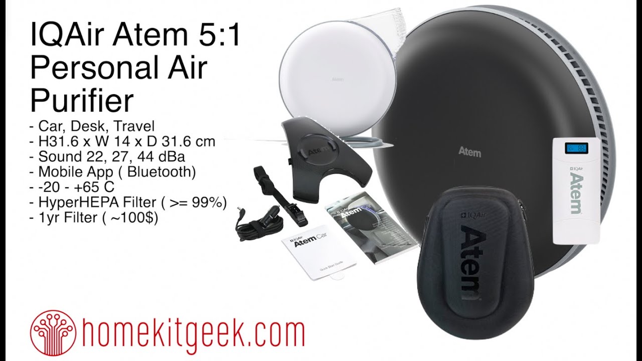 IQAir Atem Air Purifier: Clean Air on the Go