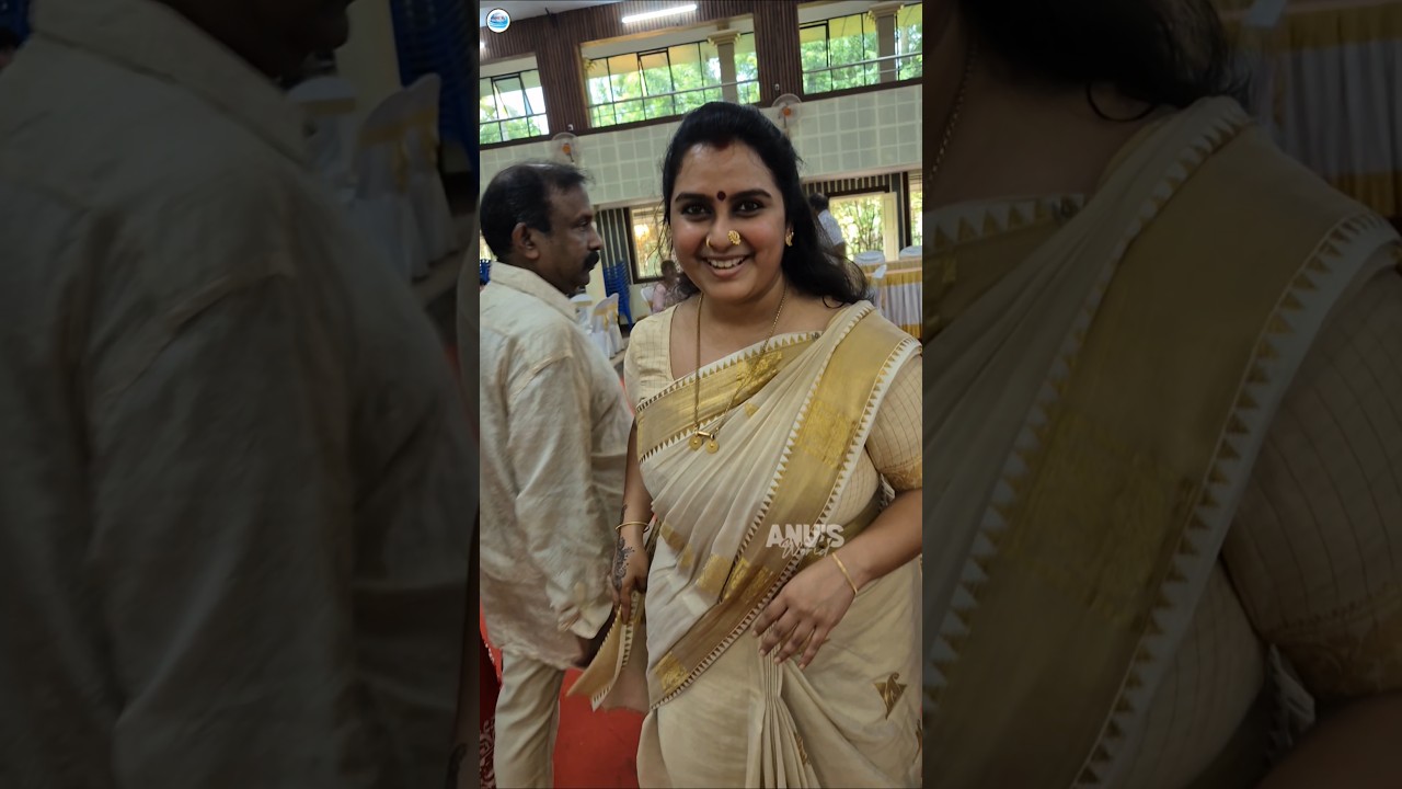റോൺസൺ  ചേട്ടന്റെ ഭാര്യ നീരജ സെറ്റ് സാരിയിൽ എന്തൊരു ഭംഗിയാണ് #neeraja #ronsonvincent