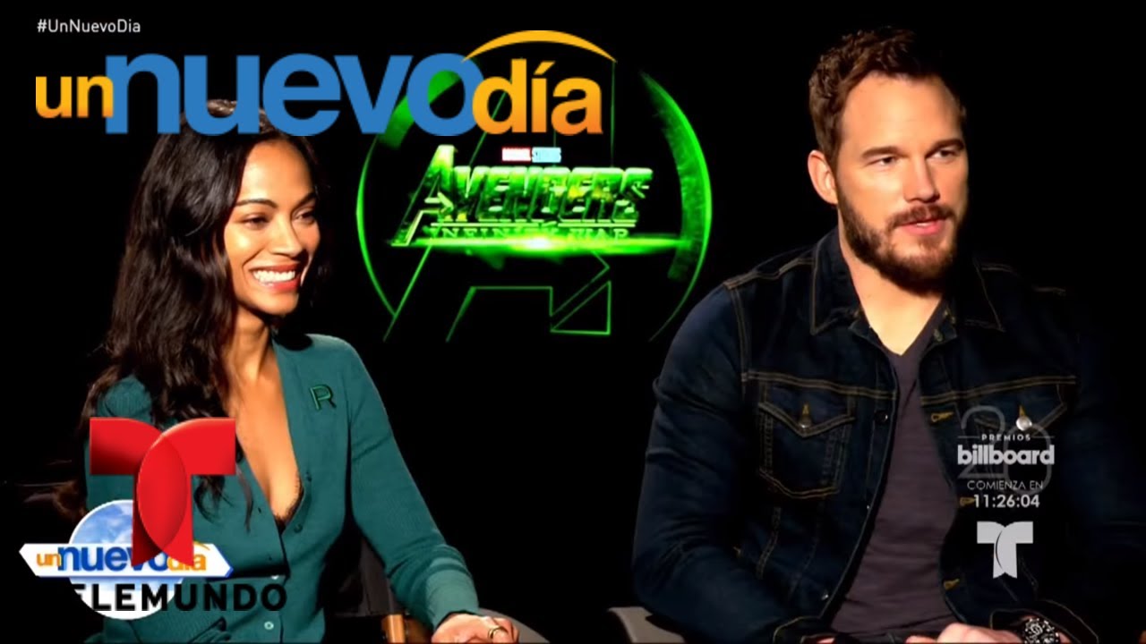 Zoe Saldaña y Chris Pratt felices con la nueva “Avengers” | Un Nuevo Día | Telemundo