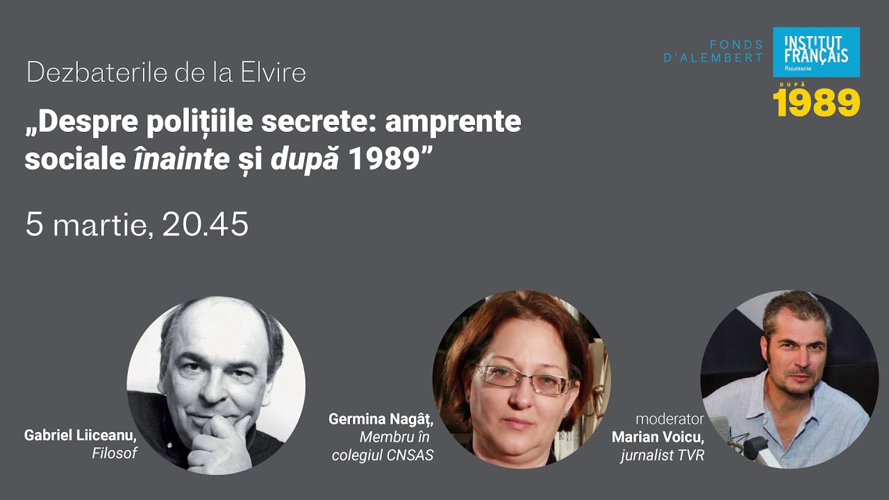 Dezbatere „Despre polițiile secrete: amprente sociale înainte și după 1989”
