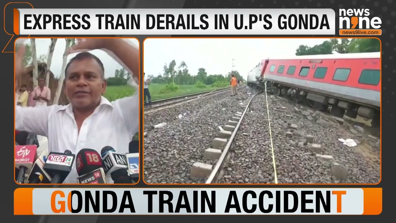 Gonda Train accident : Dibrugarh Express derails in Gonda, leaving 2 dead & several injured | News9