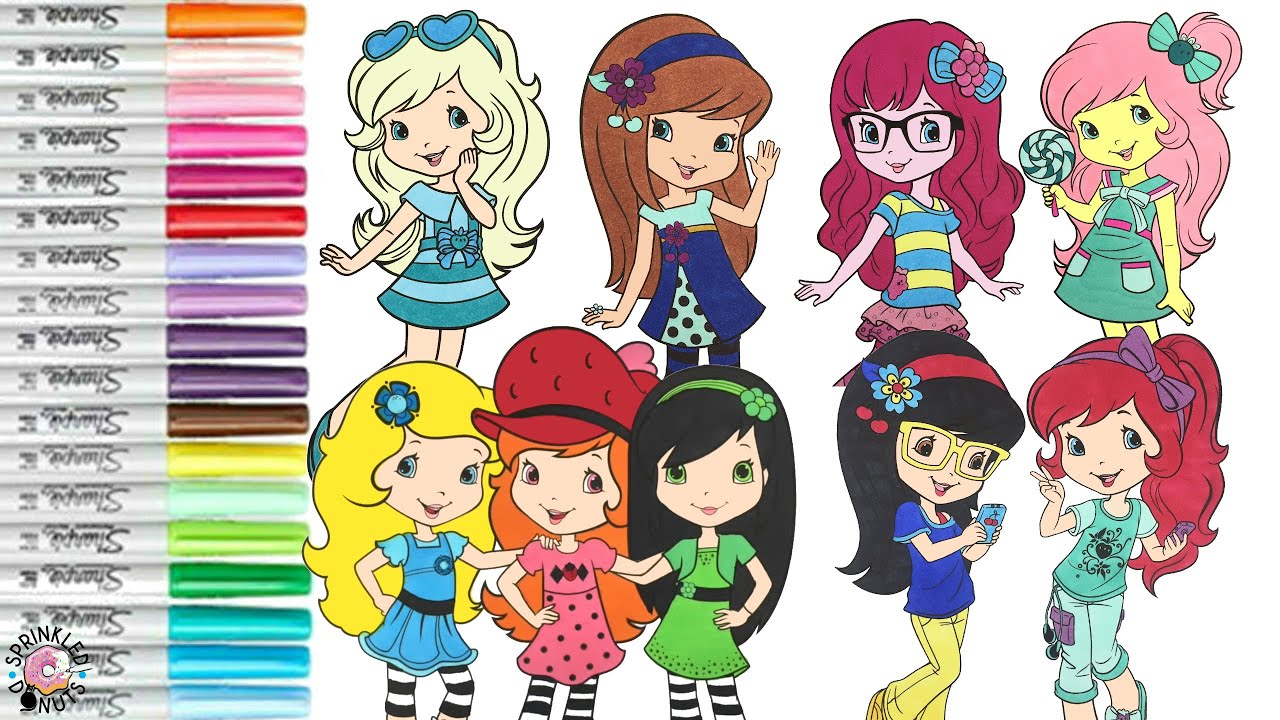 Strawberry Shortcake Makeover Coloring Book Compilation Disney Princess Powerpuff Girls My Little
