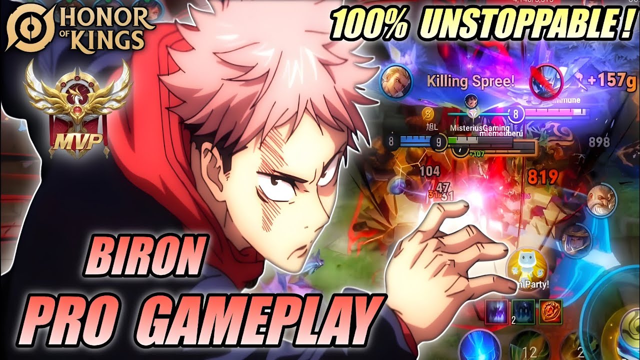 BIRON PRO GAMEPLAY 100% UNSTOPPABLE! 🔥 - STRONG & INSANE DAMAGE | HONOR OF KINGS (HOK)