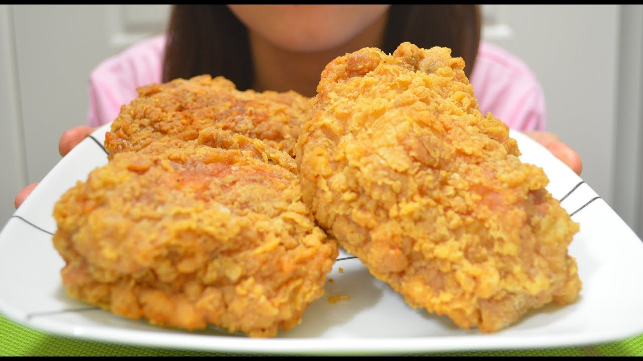 ASMR: Fried Chicken ^_^ Cooking & Eating Sounds