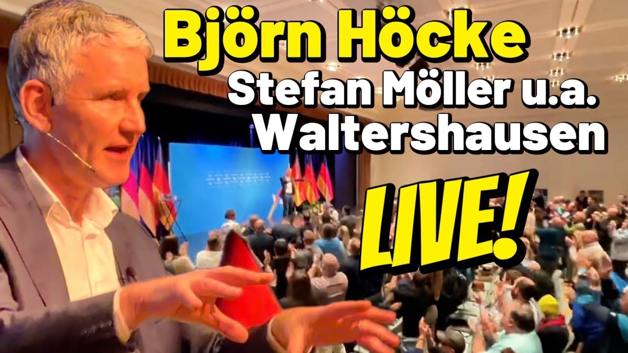 LIVE ❗️ Björn Höcke 🇩🇪 & Gegendemo Stefan Möller MdB in Waltershausen AfD Bürgerdialog Thüringen