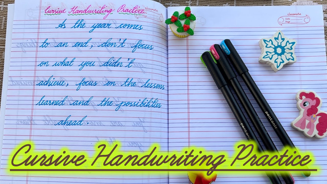 How to write neat cursive handwriting | how to write in cursive handwriting 