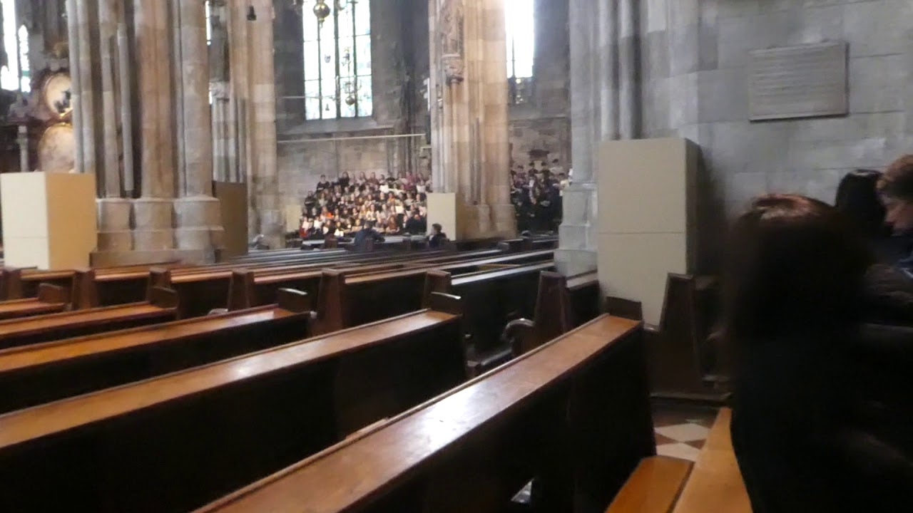 The choir inside Stephen's Cathedral in Vienna, Austria
