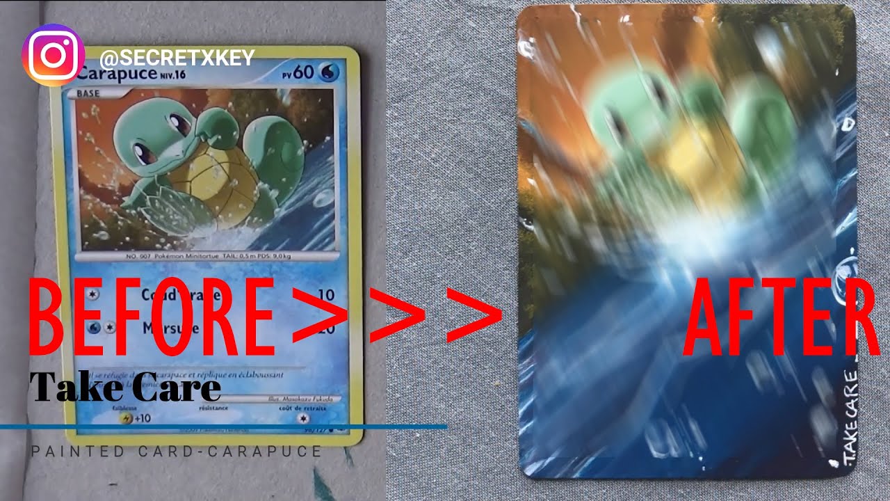 Peinture sur carte POKÉMON #1 - squirtle
