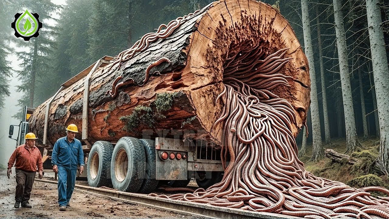 Extreme Dangerous Big Logging Wood Truck Driving Skill | Fastest Chainsaw Cutting Tree Machines #2