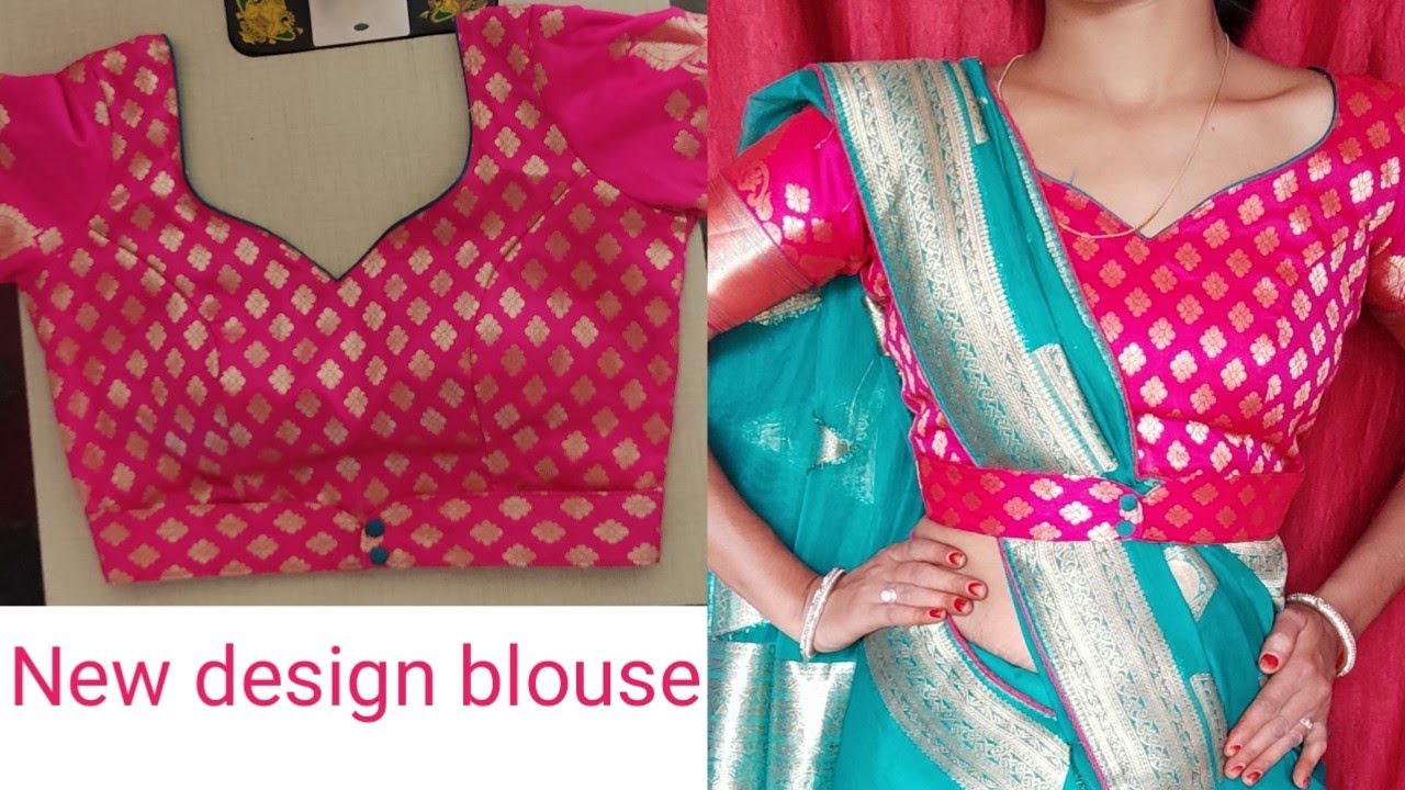 new style belt blouse cutting and stitching/new design of belt blouse/designer waste belt blouse