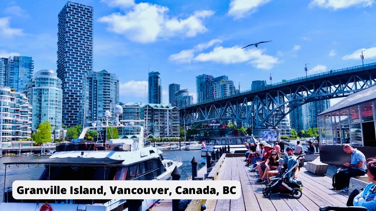 Let's Go to Granville Island, Walking Tour, Vancouver, Canada, BC, asmr