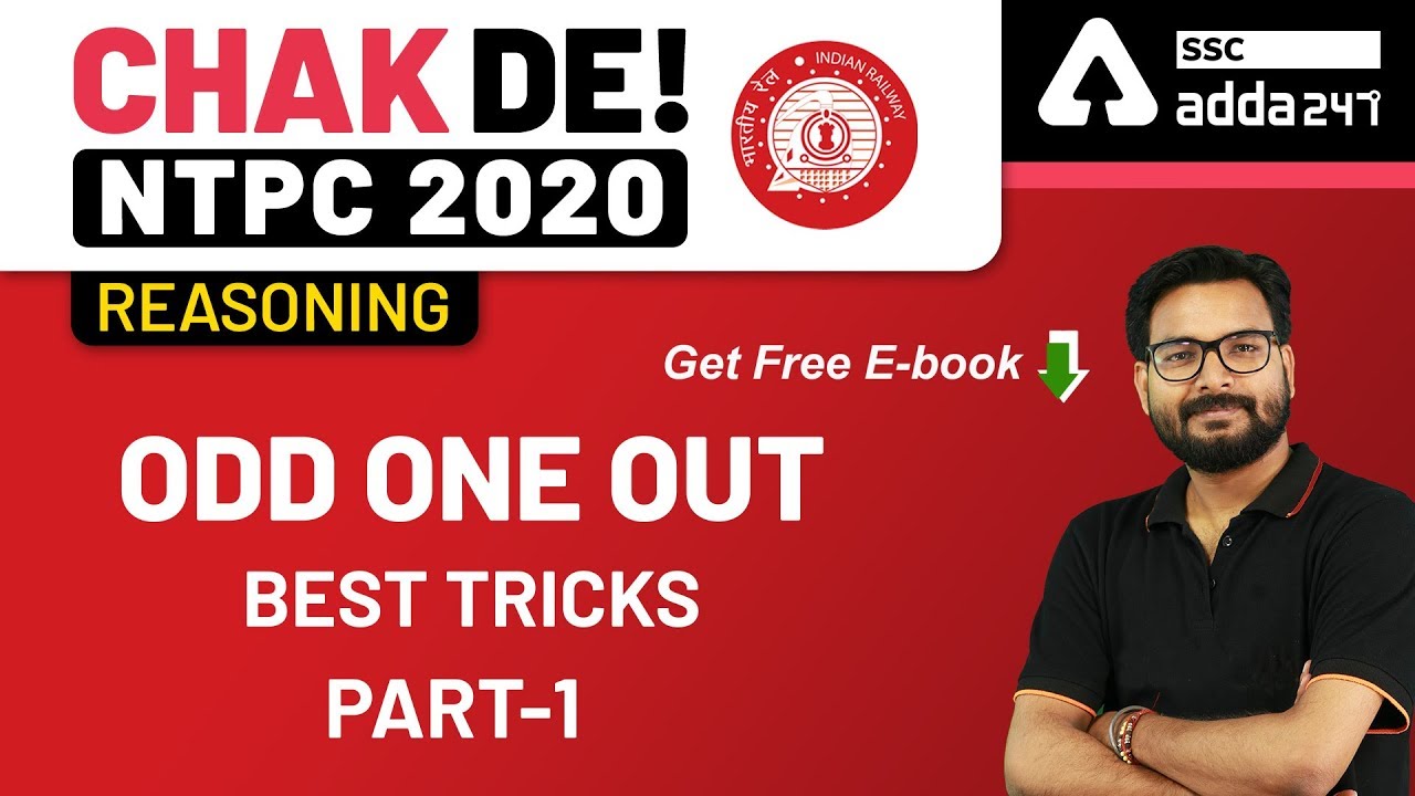 Odd One Out (Best Tricks) (Part 1) | RRB NTPC Reasoning | Chak De NTPC