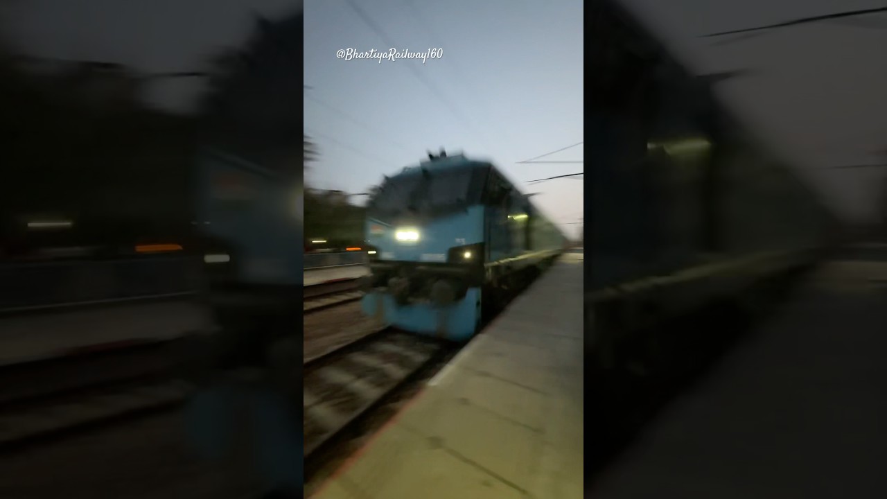 SPJ WAG-12B Crossing at full😱 speedwith Beautiful Honking #railway #train #shorts #wag12 #trending