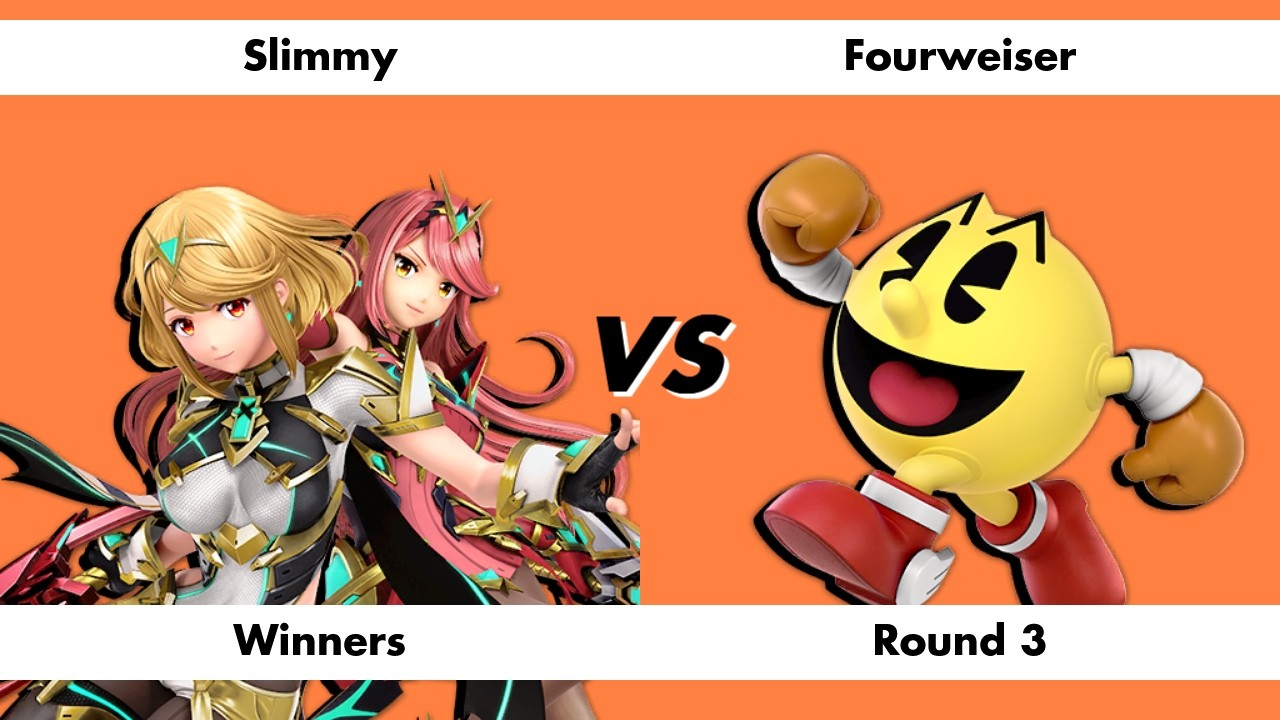 Slimmy (Pyra and Mythra) vs Fourweiser (PacMan) | Smash Burgers: Apollokid Saga - Winners Round 3