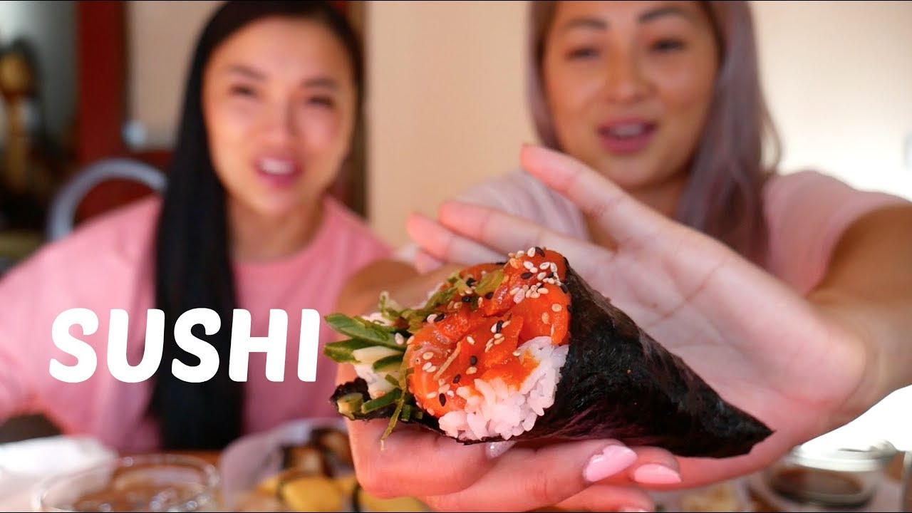 SUSHI [ MUKBANG ASMR  SOFT SPOKEN] FULL FACE | N.E lets eat