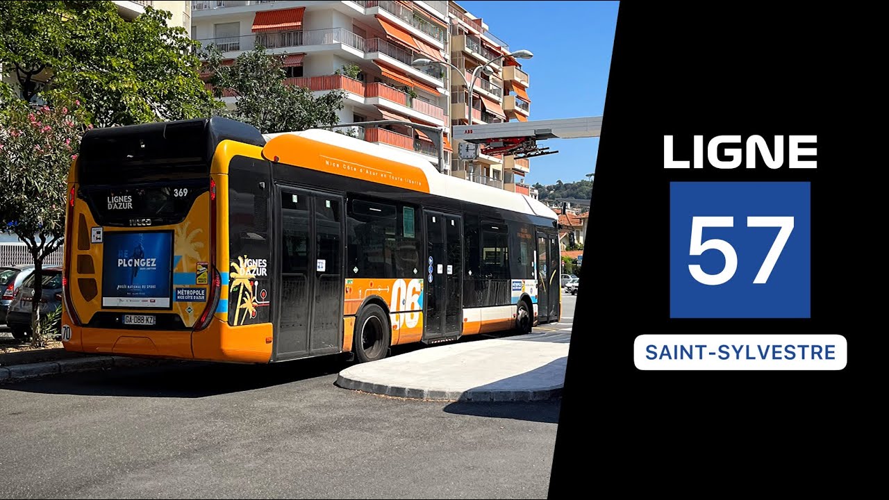Lignes d’Azur • Ligne 57 • Riquier ➜ Gare Thiers ➜ Saint-Sylvestre.