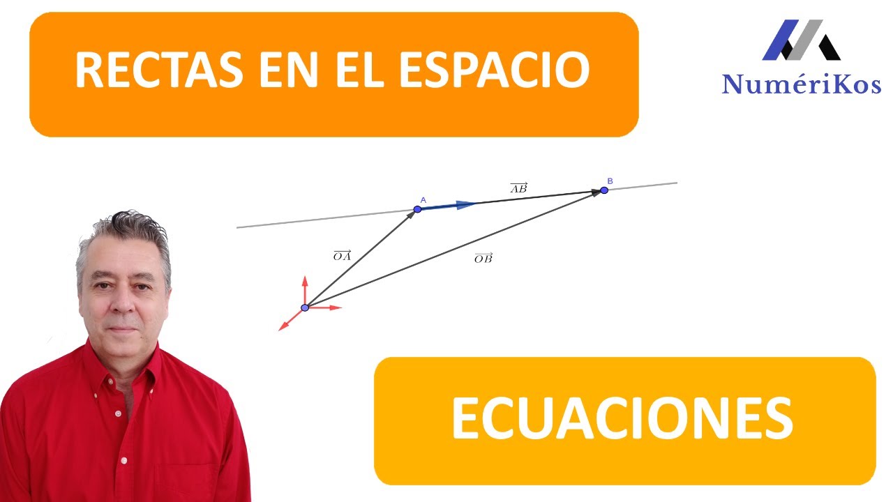 ECUACIONES DE LA RECTA EN EL ESPACIO