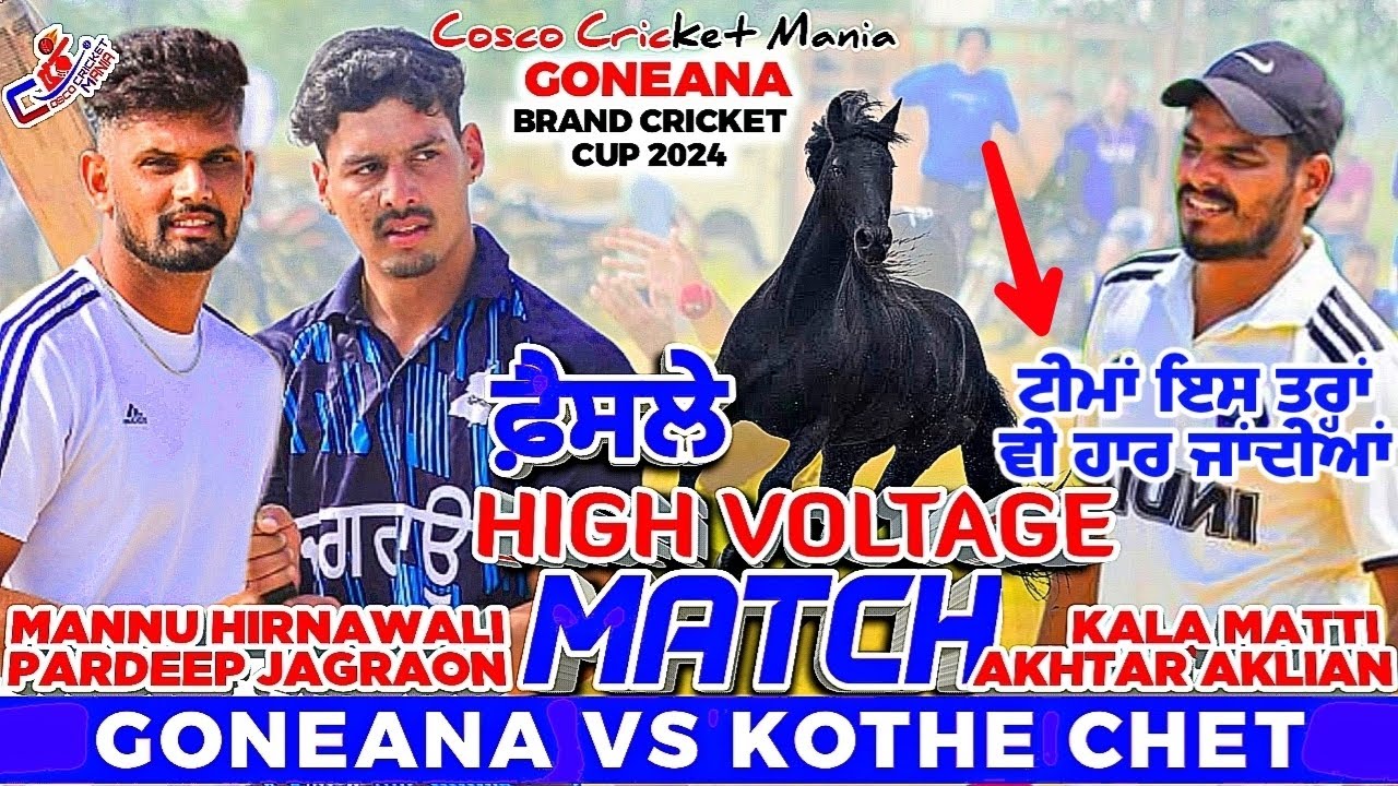 Goneana(Mannu Hirnawali & Pardeep) Vs Kothe Chet(Kala Matti & Akhtar) Cosco Cricket Mania