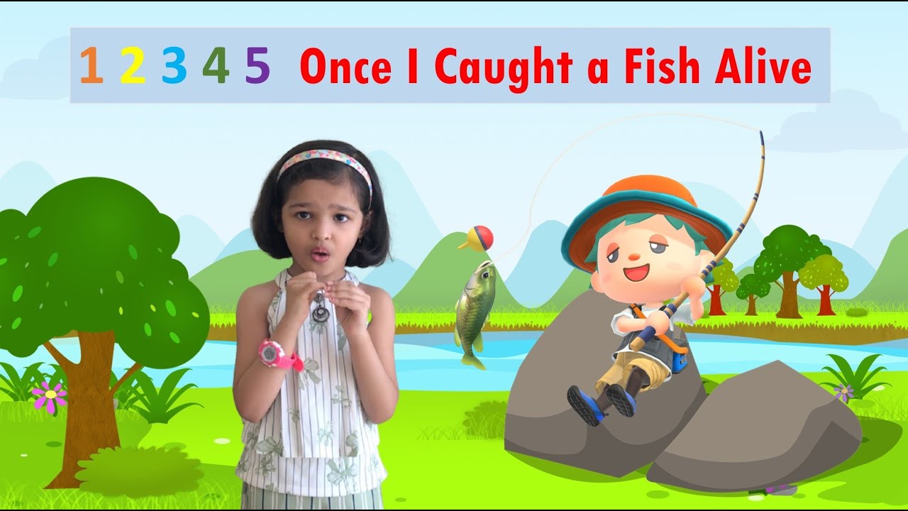 One, two, three, four, five once I caught a fish alive | Number song | Nursery Rhyme with Action