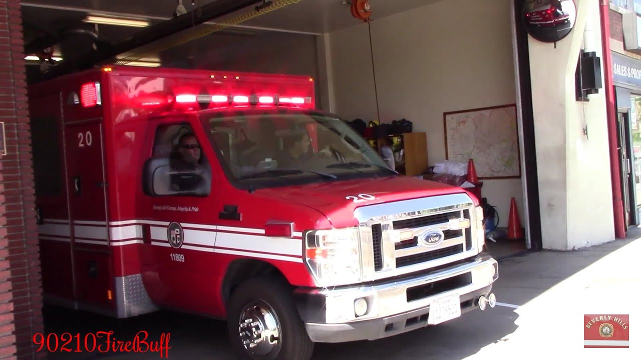 LAFD Rescue 20 (spare) Responding from Station 20