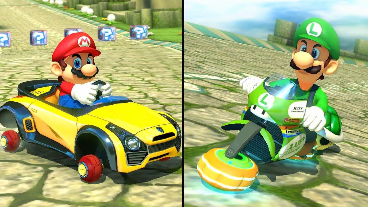 Mario Kart 8 Deluxe - Multiplayer - 150cc Mushroom Cup - Mario Vs Luigi