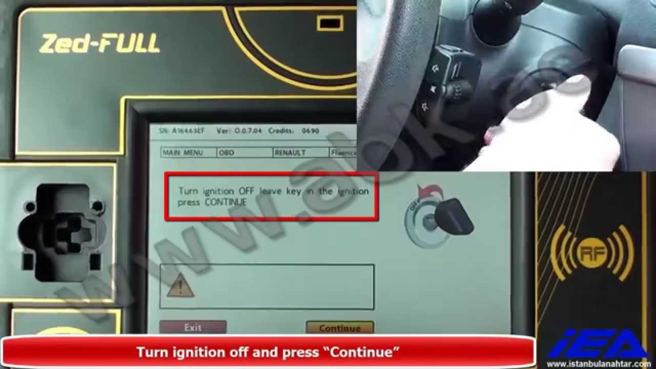 Renault Fluence 2012+ Flip Remote Key Programming By The Zed Full Key Programmer