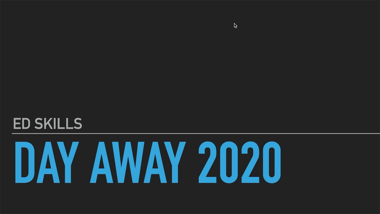 Opening Lecture Day Away 2020