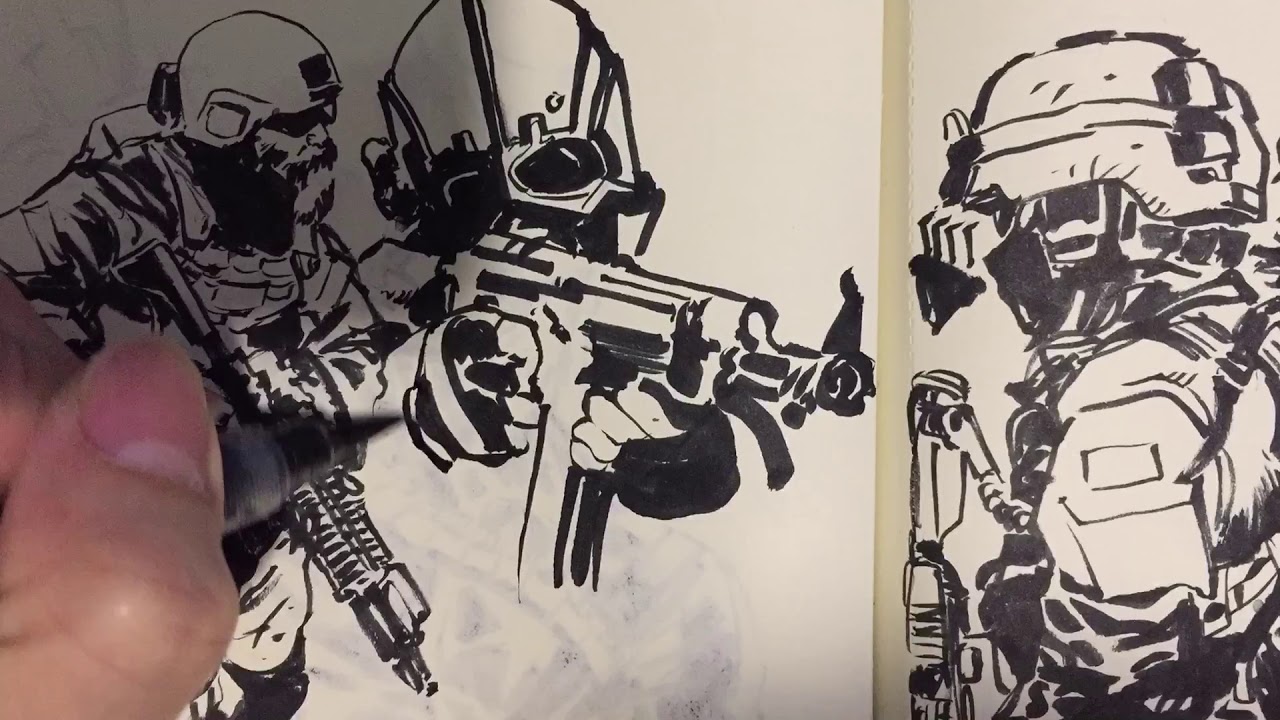 15 IDEAS TO FILL YOUR SKETCH BOOK: Part 2 Soldiers military operators